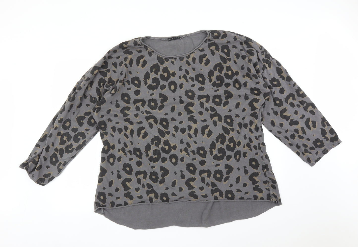 Preworn Womens Multicoloured Animal Print  Basic T-Shirt Size 4XL