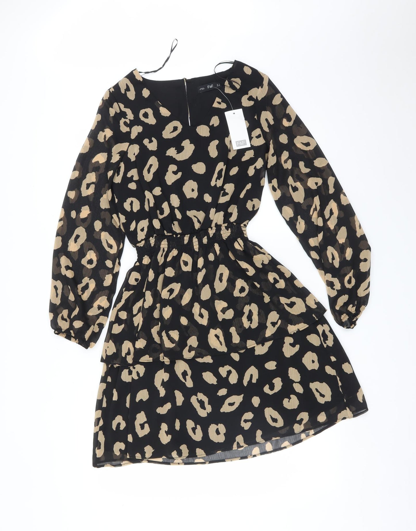 F&F Womens Multicoloured Animal Print  A-Line  Size 6
