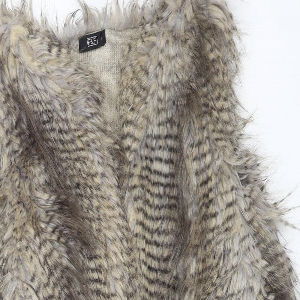 F&F Womens Multicoloured Animal Print  Cardigan Jumper Size 10