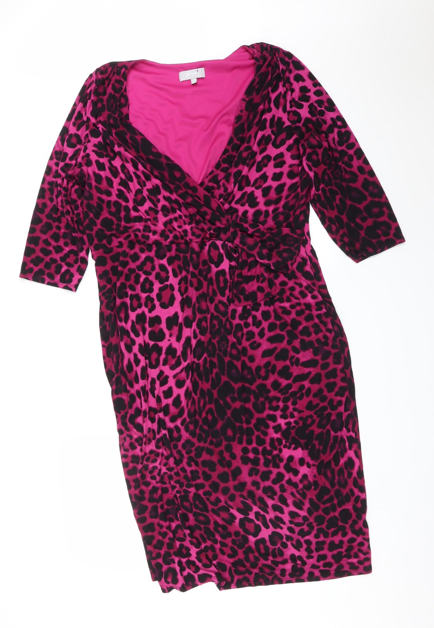Per Una Womens Multicoloured Animal Print  Bodycon  Size 22
