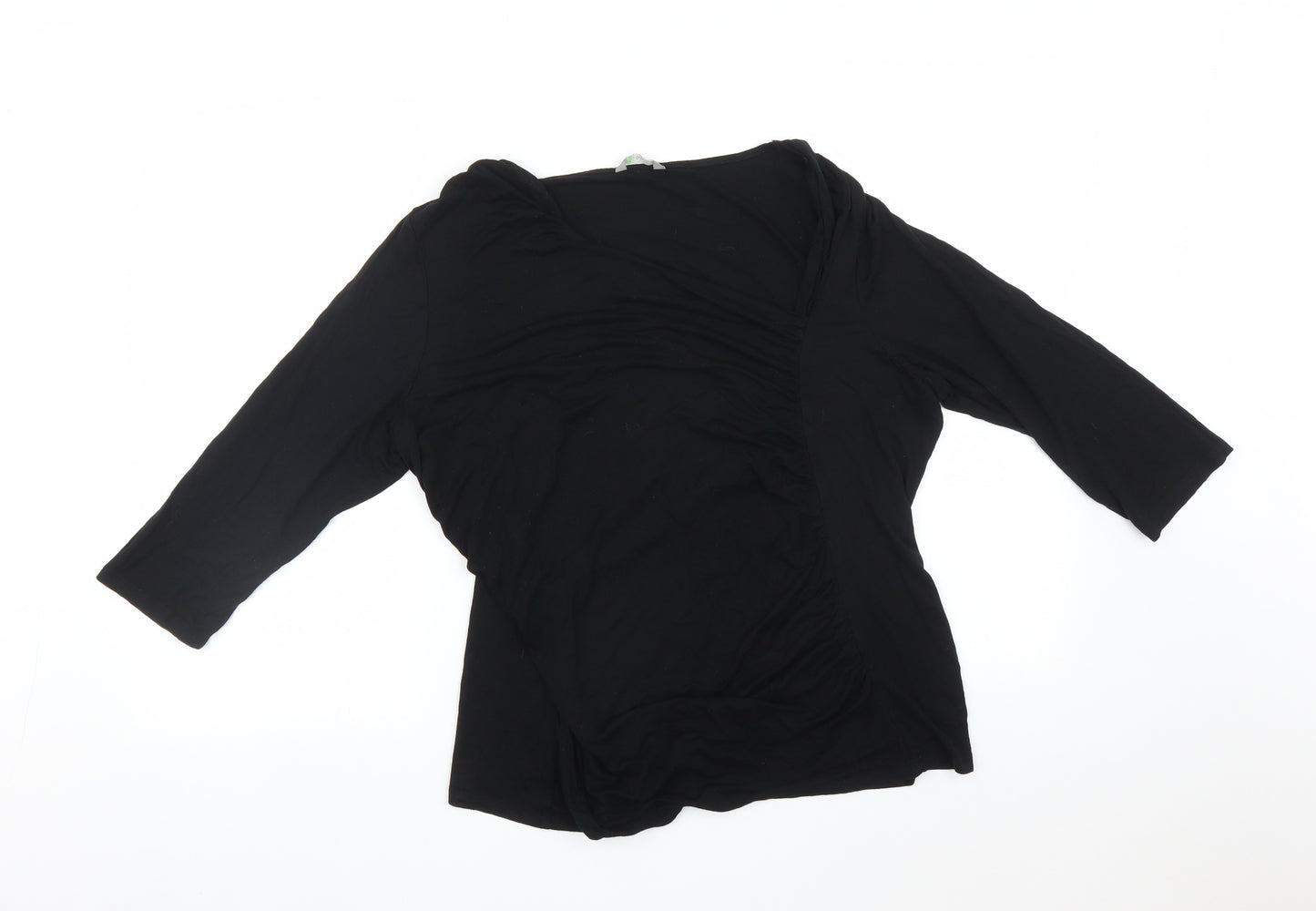 M&S Womens Black   Basic T-Shirt Size 20