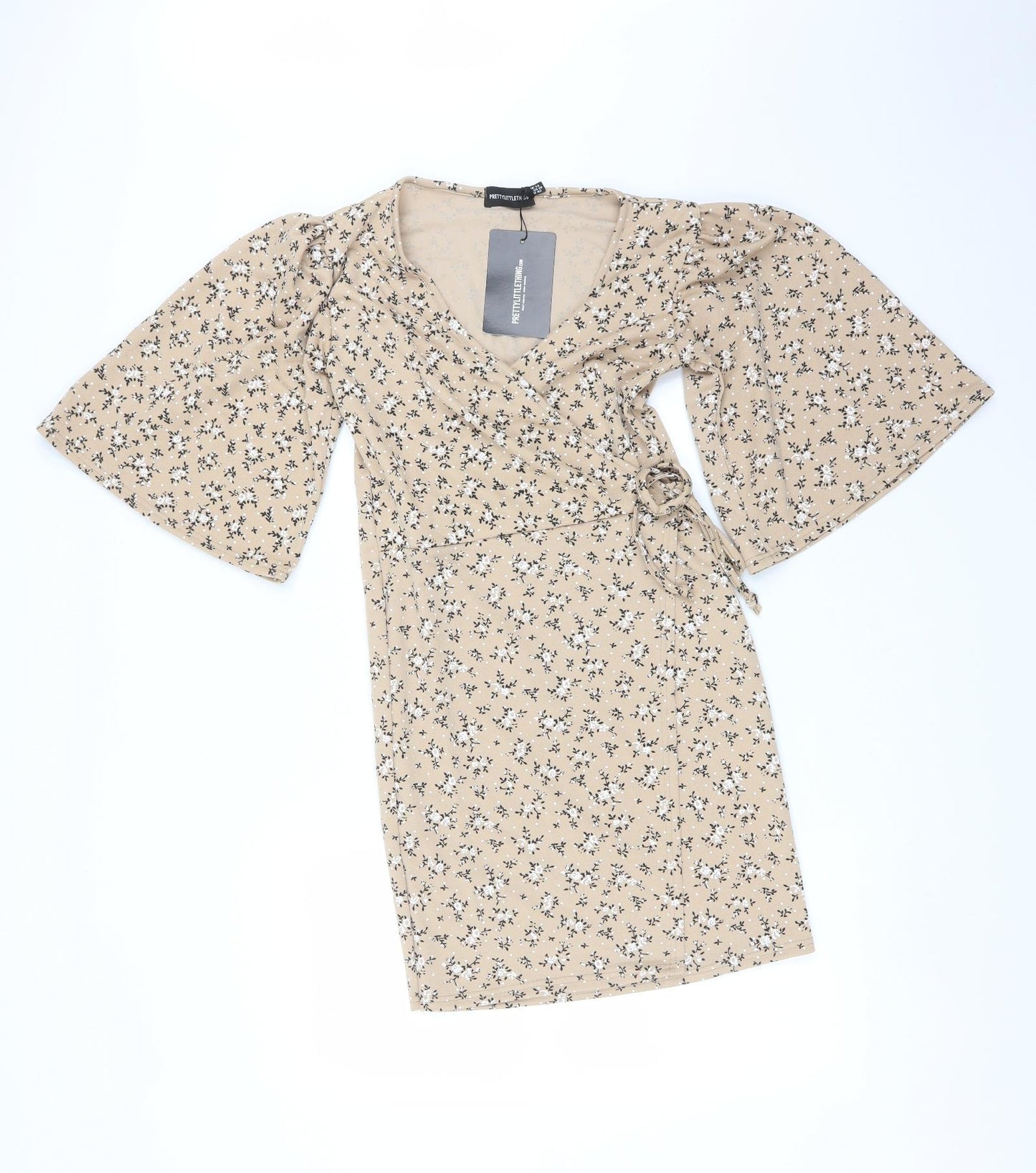 PRETTYLITTLETHING Womens Multicoloured Floral  Fit & Flare  Size 14