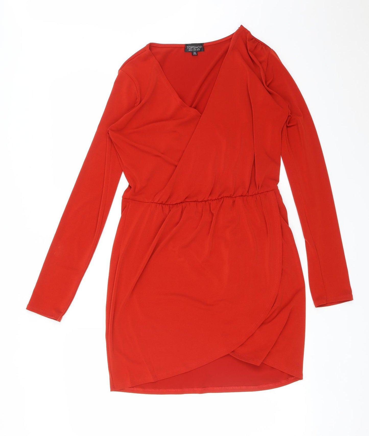 Topshop Womens Red   Fit & Flare  Size 14