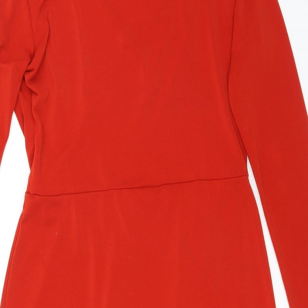 Topshop Womens Red   Fit & Flare  Size 14