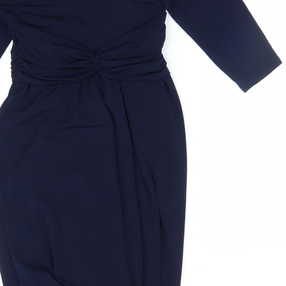 Changes By Together Womens Blue   Wrap Dress  Size 14