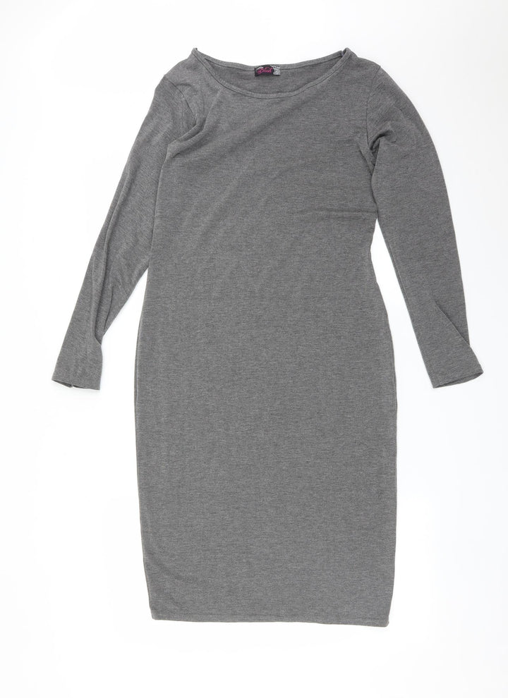 MISS BLUSH Womens Grey Bodycon