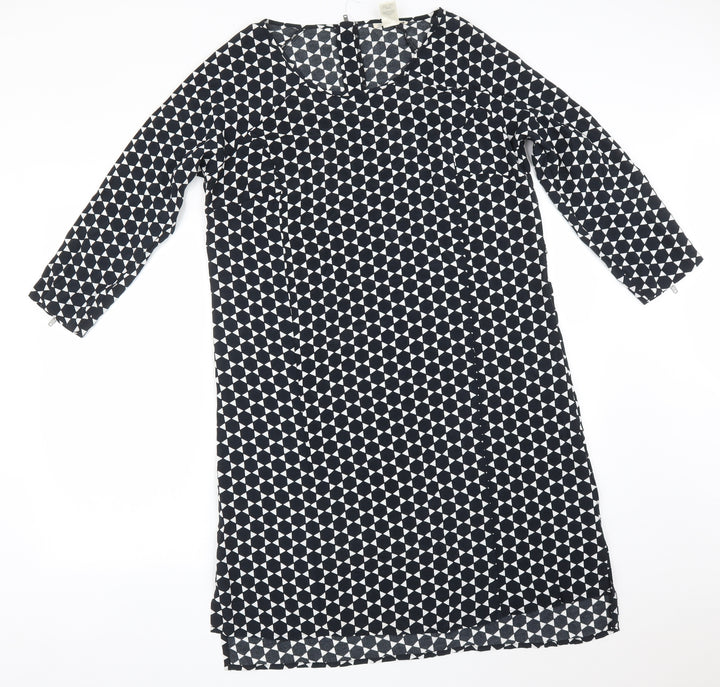 Ellos Womens Multicoloured Geometric A-Line Size 14