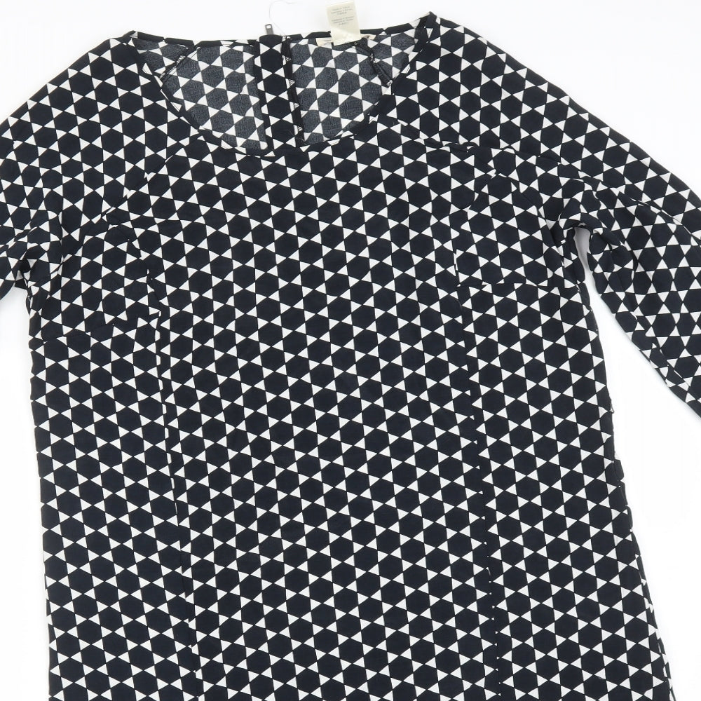 Ellos Womens Multicoloured Geometric  A-Line  Size 14