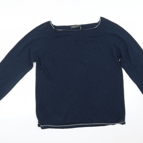 MANUEL'S STORY Womens Blue   Basic T-Shirt