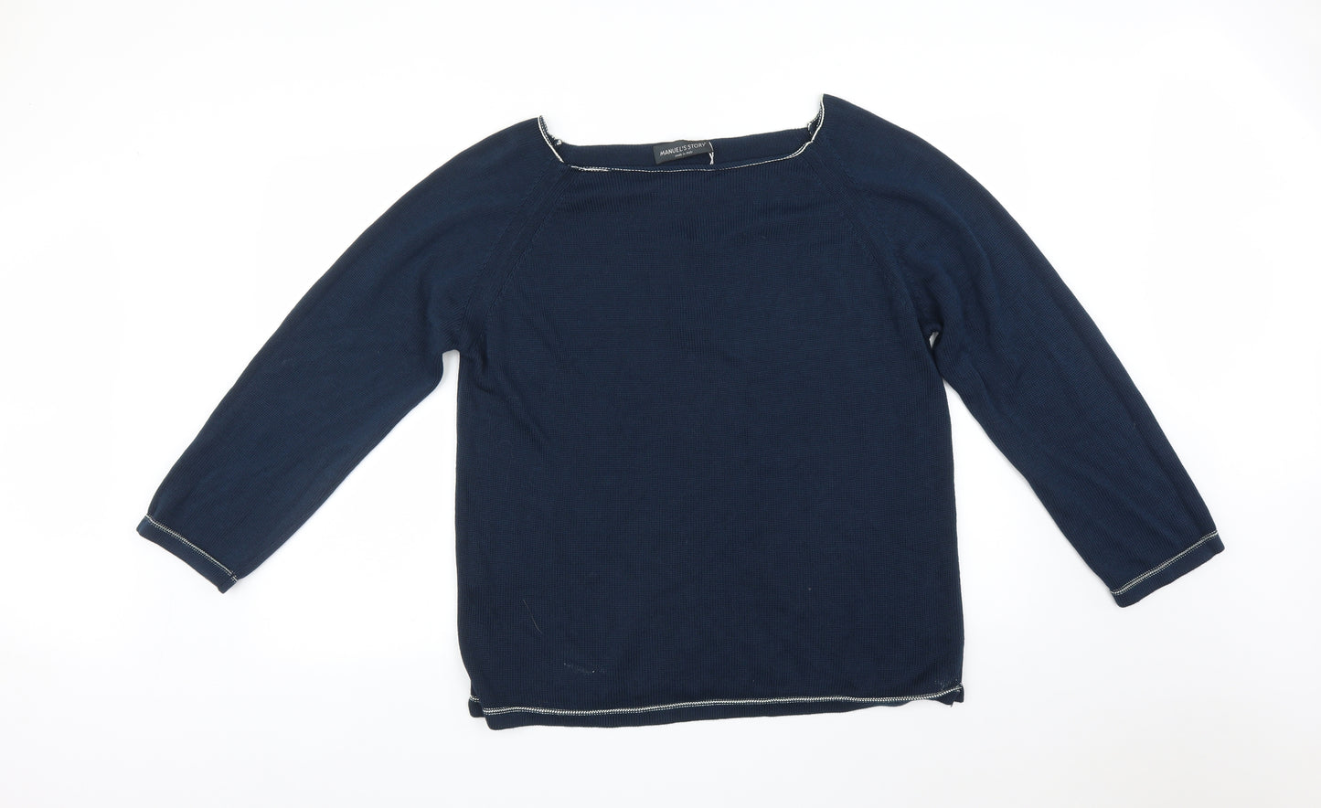 MANUEL'S STORY Womens Blue   Basic T-Shirt
