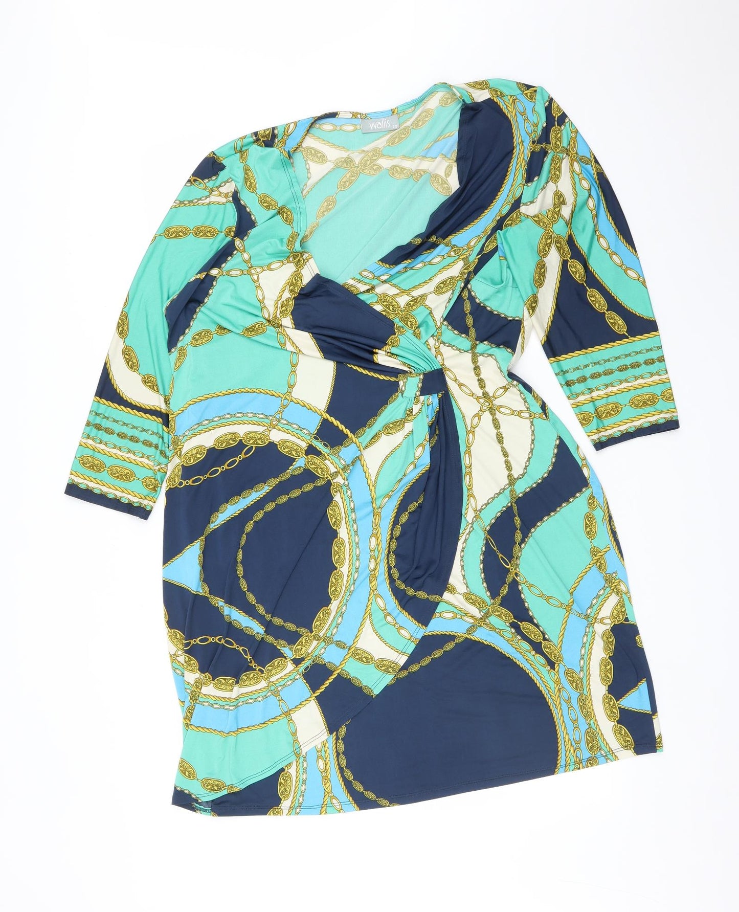 Wallis Womens Multicoloured Geometric  A-Line  Size 20