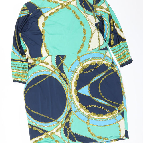 Wallis Womens Multicoloured Geometric  A-Line  Size 20