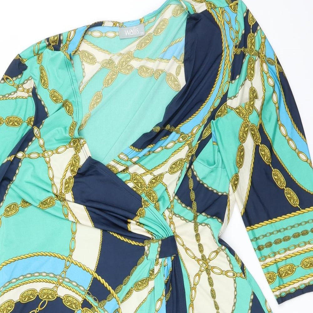 Wallis Womens Multicoloured Geometric  A-Line  Size 20