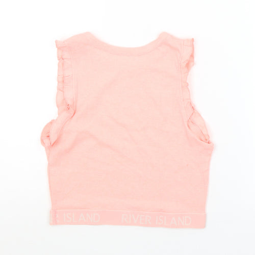 River Island Girls Pink   Basic Tank Size 11-12 Years