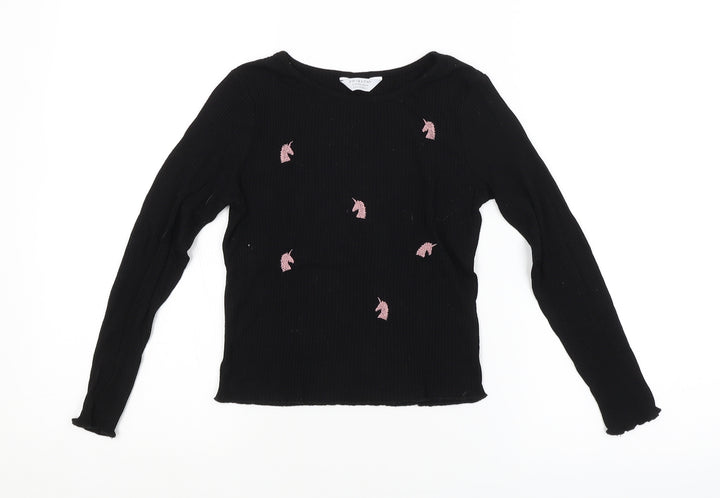 Primark Girls Black   Pullover Jumper Size 9-10 Years