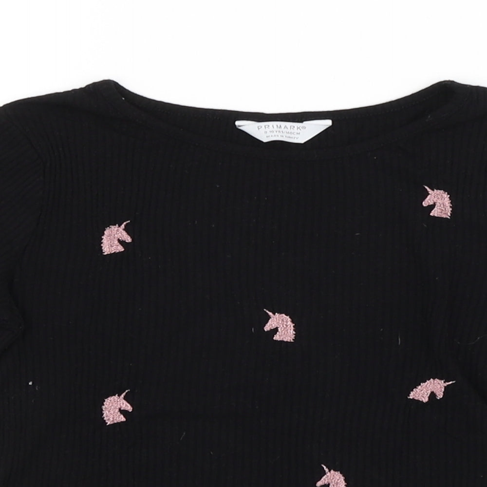 Primark Girls Black   Pullover Jumper Size 9-10 Years