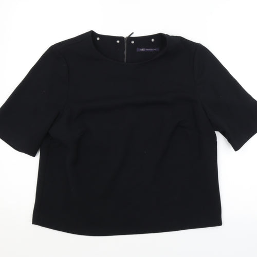M&S Womens Black   Basic Blouse Size 14