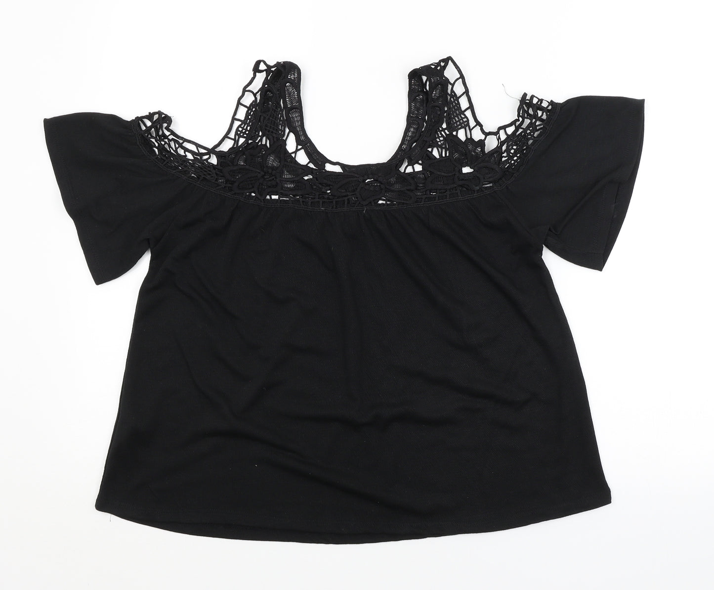 Primark Womens Black Floral  Basic Blouse Size 10