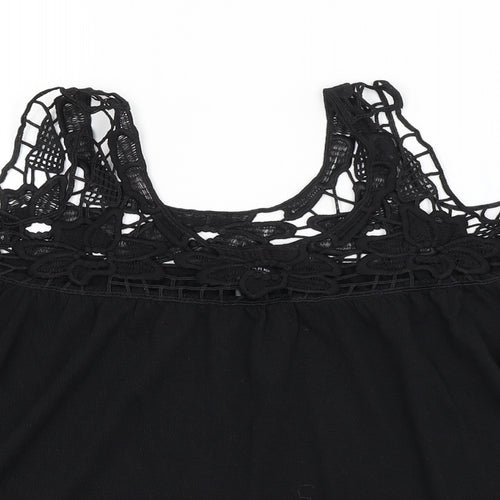 Primark Womens Black Floral  Basic Blouse Size 10