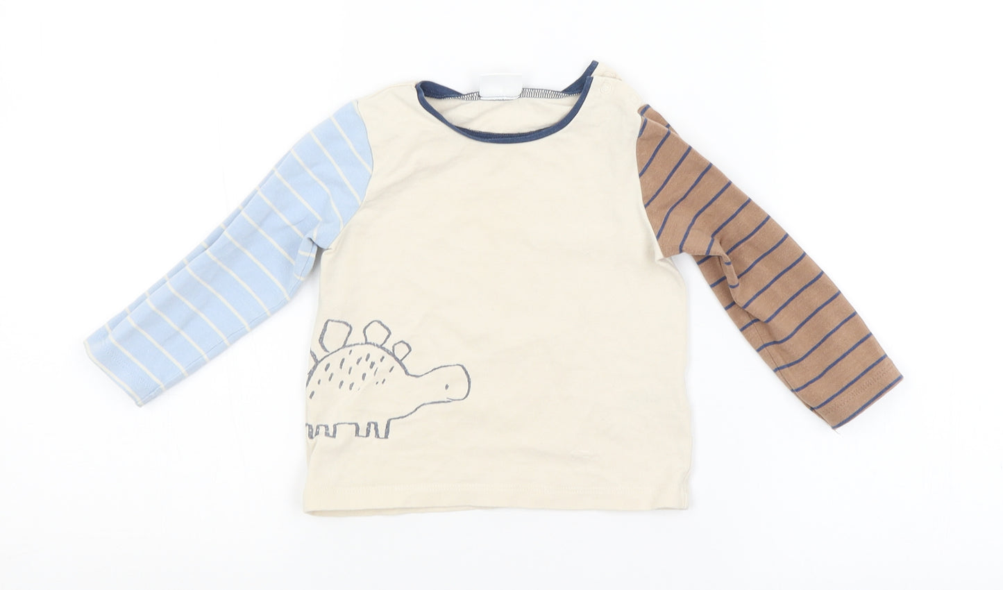 NEXT Baby Multicoloured Striped  Basic T-Shirt Size 9-12 Months