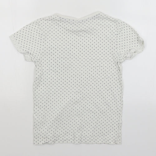 George Boys White Argyle/Diamond  Basic T-Shirt Size 6-7 Years
