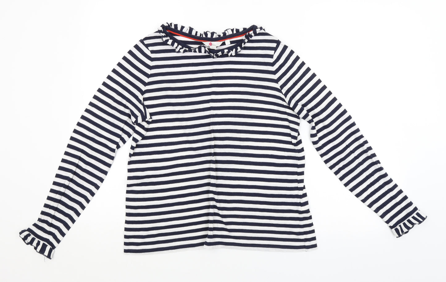 Boden Womens Blue Striped  Basic T-Shirt Size S