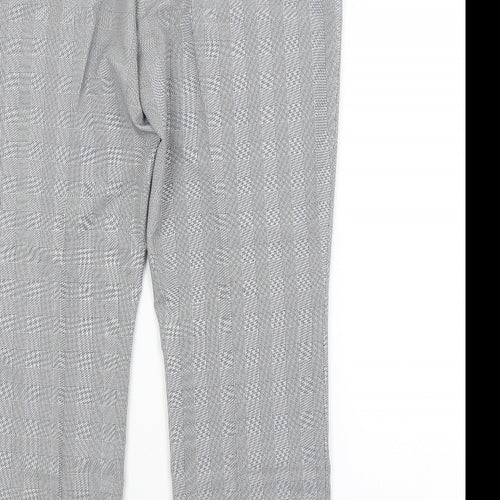 Preworn Womens Grey Check  Trousers  Size 16 L29 in