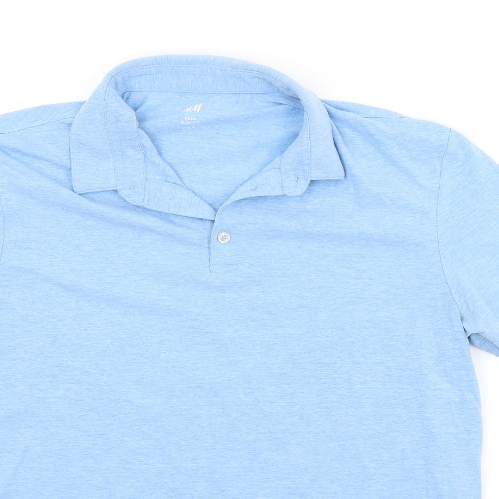 H&M Mens Blue    Polo Size M