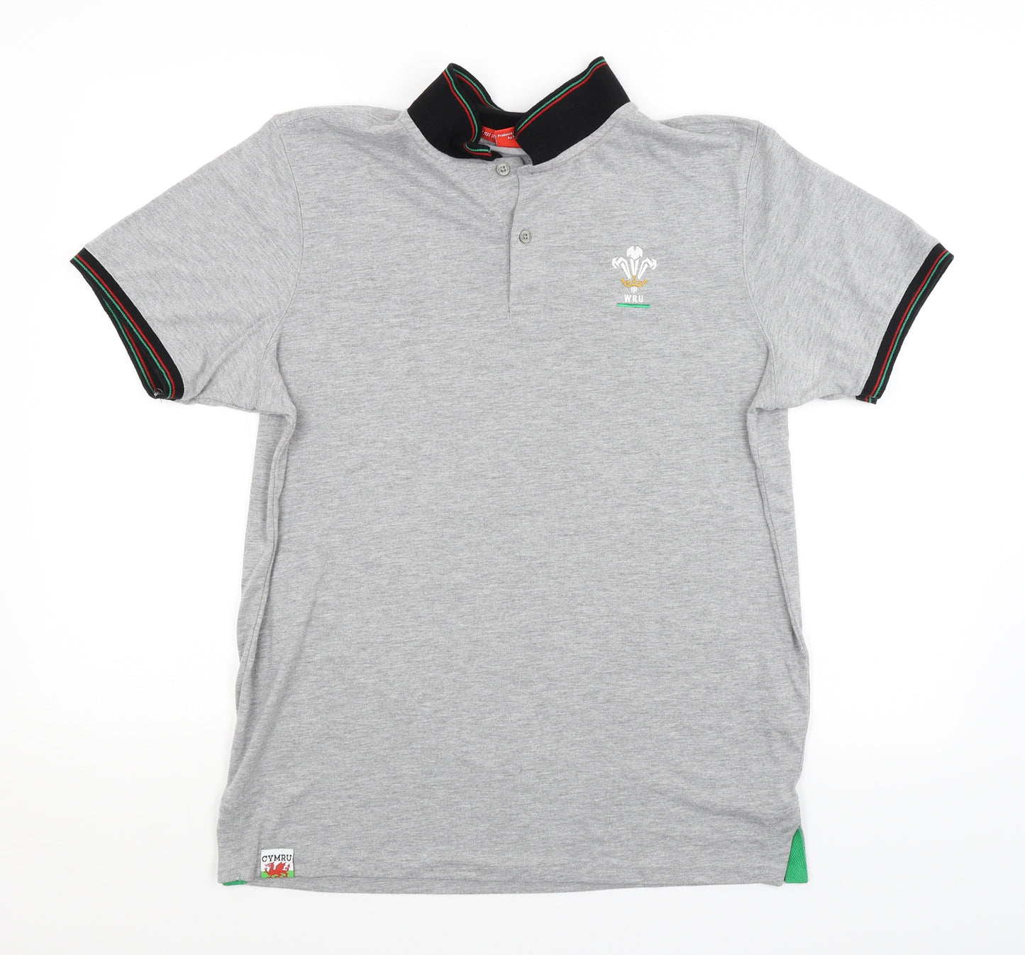 Preworn Mens Grey    Polo Size L  - Welsh Rugby Union