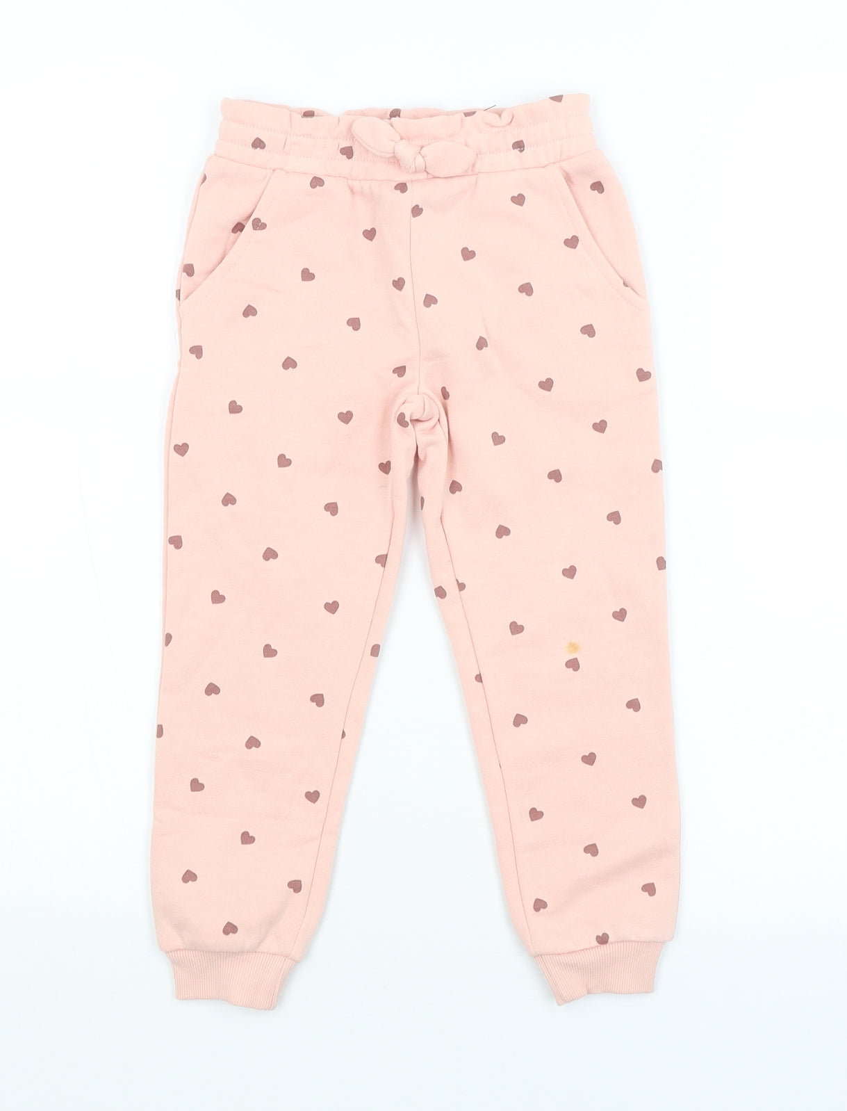 Primark Girls Pink Spotted  Sweatpants Trousers Size 3-4 Years