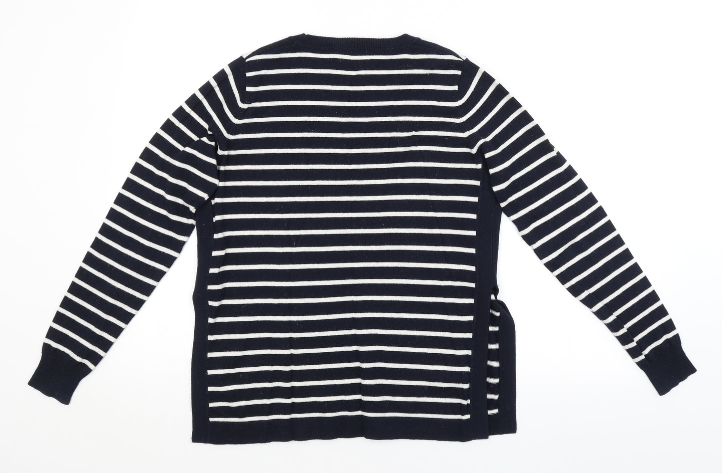 THE WHITE COMPANY Womens Blue Striped  Pullover Jumper Size 10