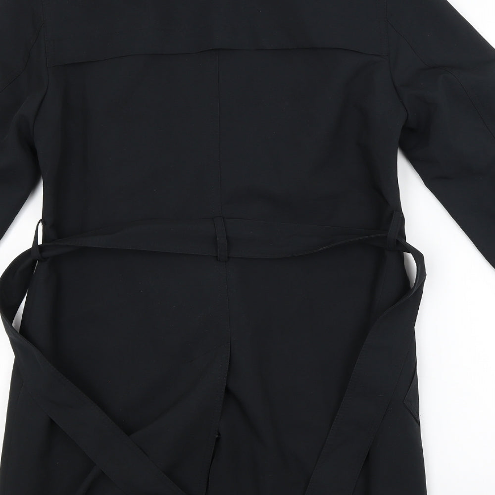 M&S Womens Black   Pea Coat Coat Size 8