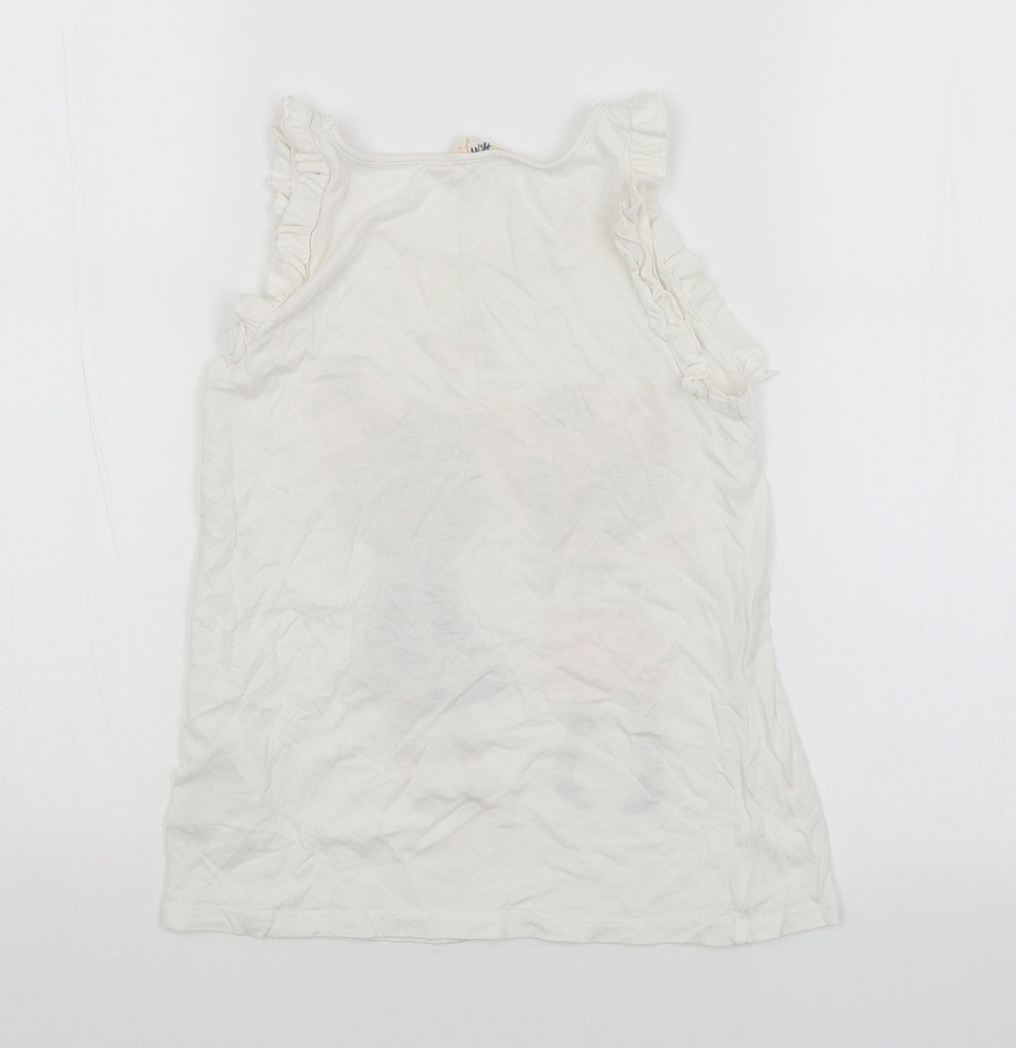 H&M Girls White   Basic Tank Size 8-9 Years