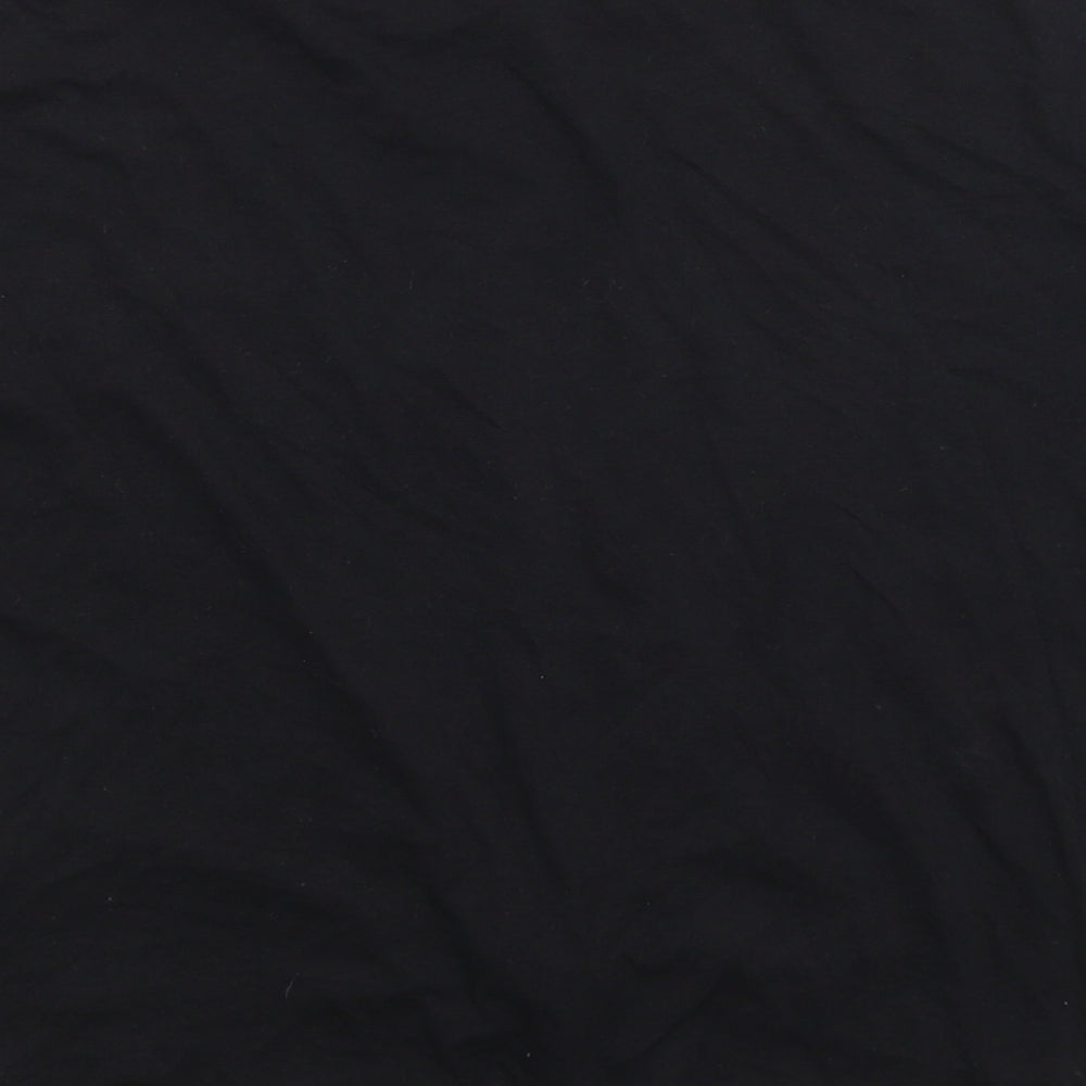 H&M Girls Black   Cropped T-Shirt Size 14 Years