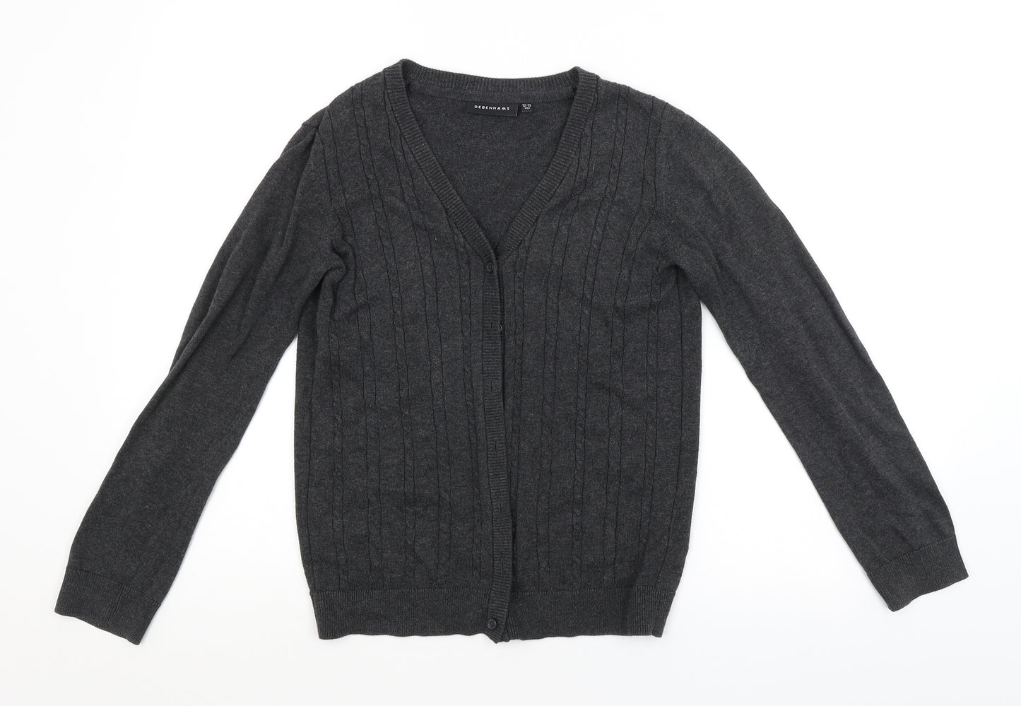 Debenhams Girls Grey   Cardigan Jumper Size 12-13 Years