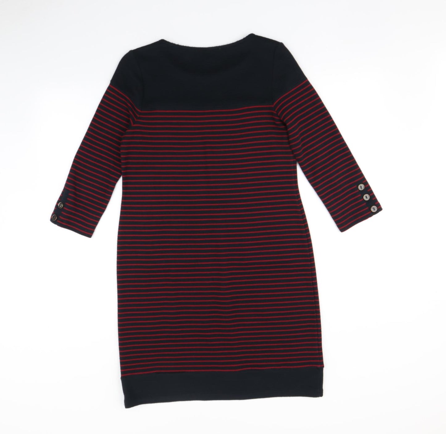 Laura Ashley Womens Red Striped  A-Line  Size 10