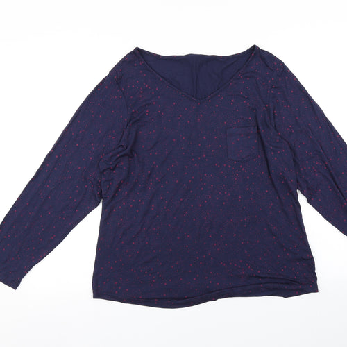 George Womens Blue    Pyjama Top Size 16  - Star print