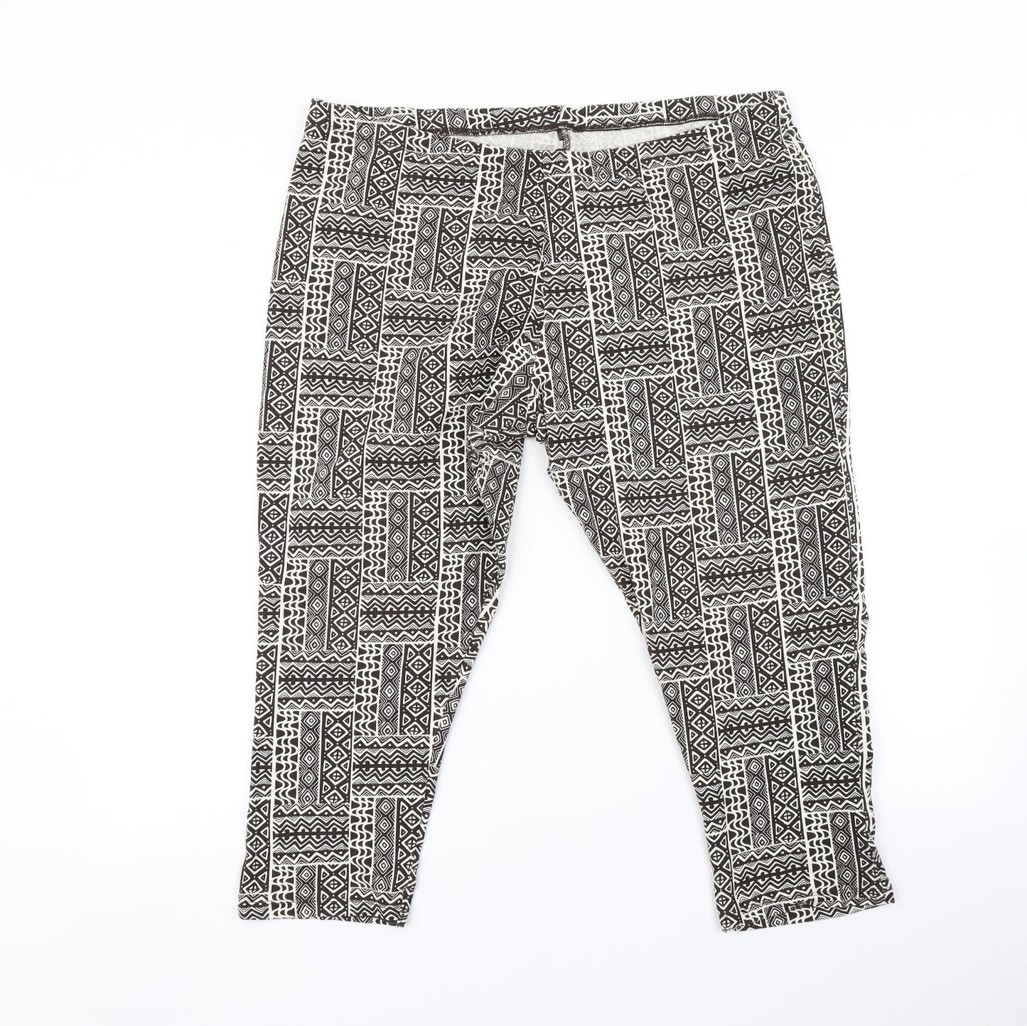 George Womens Multicoloured Geometric  Cropped Leggings Size 22 L26 in