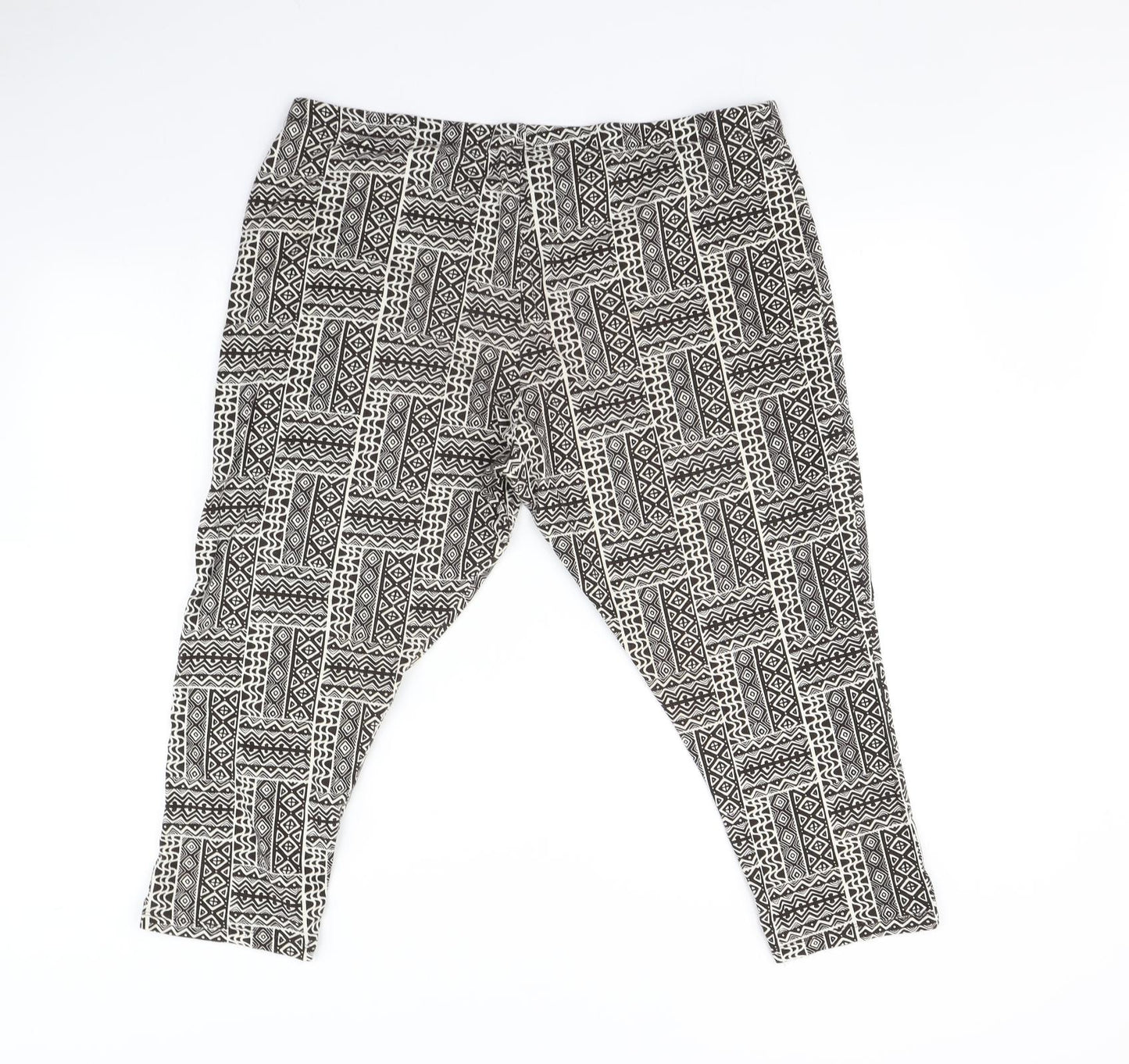George Womens Multicoloured Geometric  Cropped Leggings Size 22 L26 in