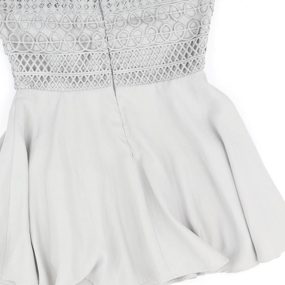 Missguided Womens Grey   Fit & Flare  Size 10