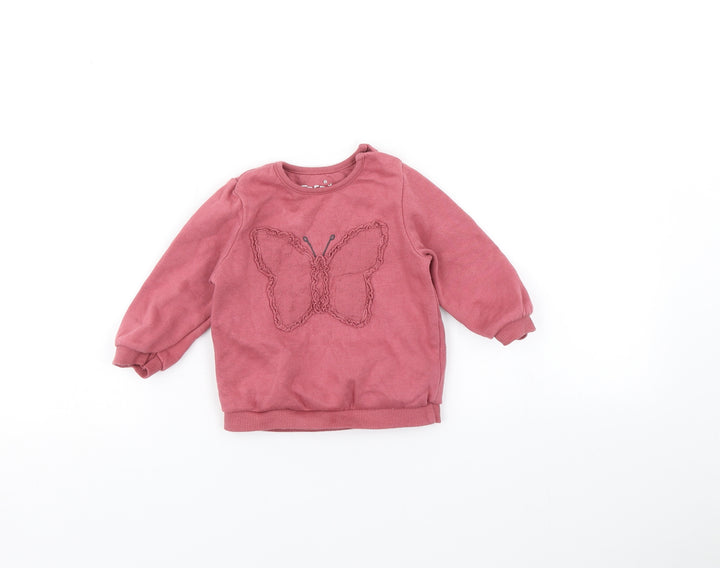 F&F Baby Pink Pullover Jumper Size 3-6 Months