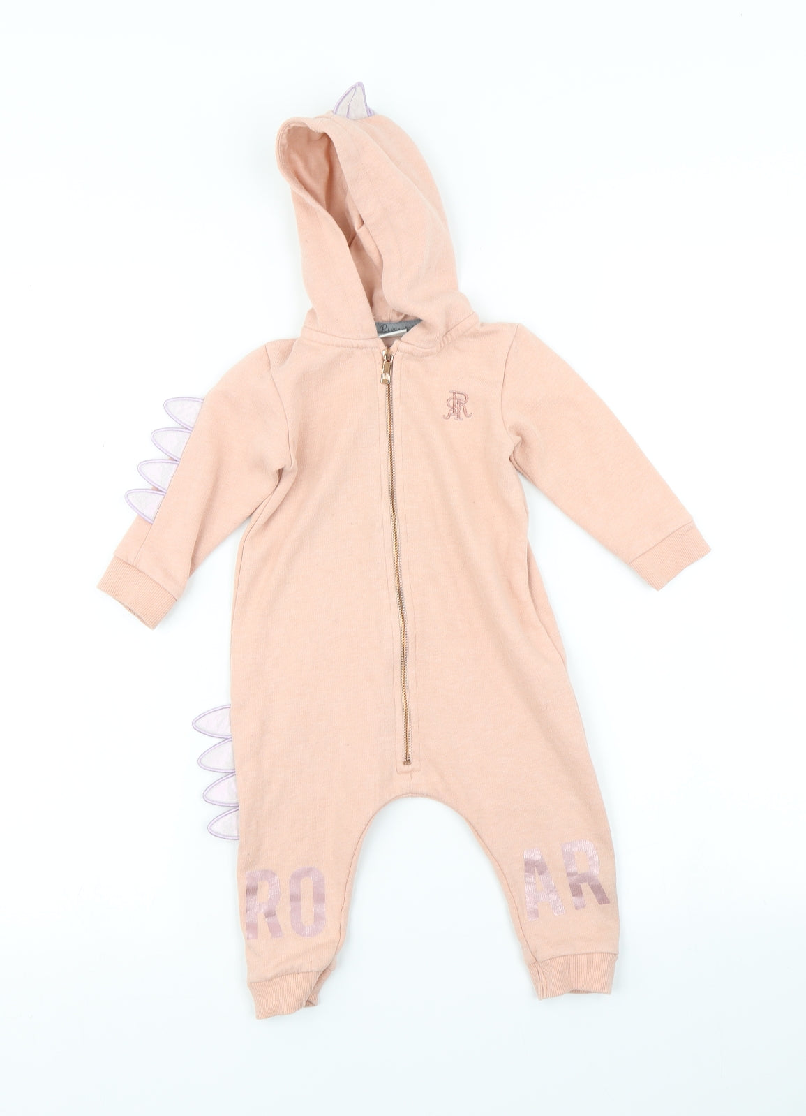 River Island Baby Pink    One Piece Size 6-9 Months  - dinosaur