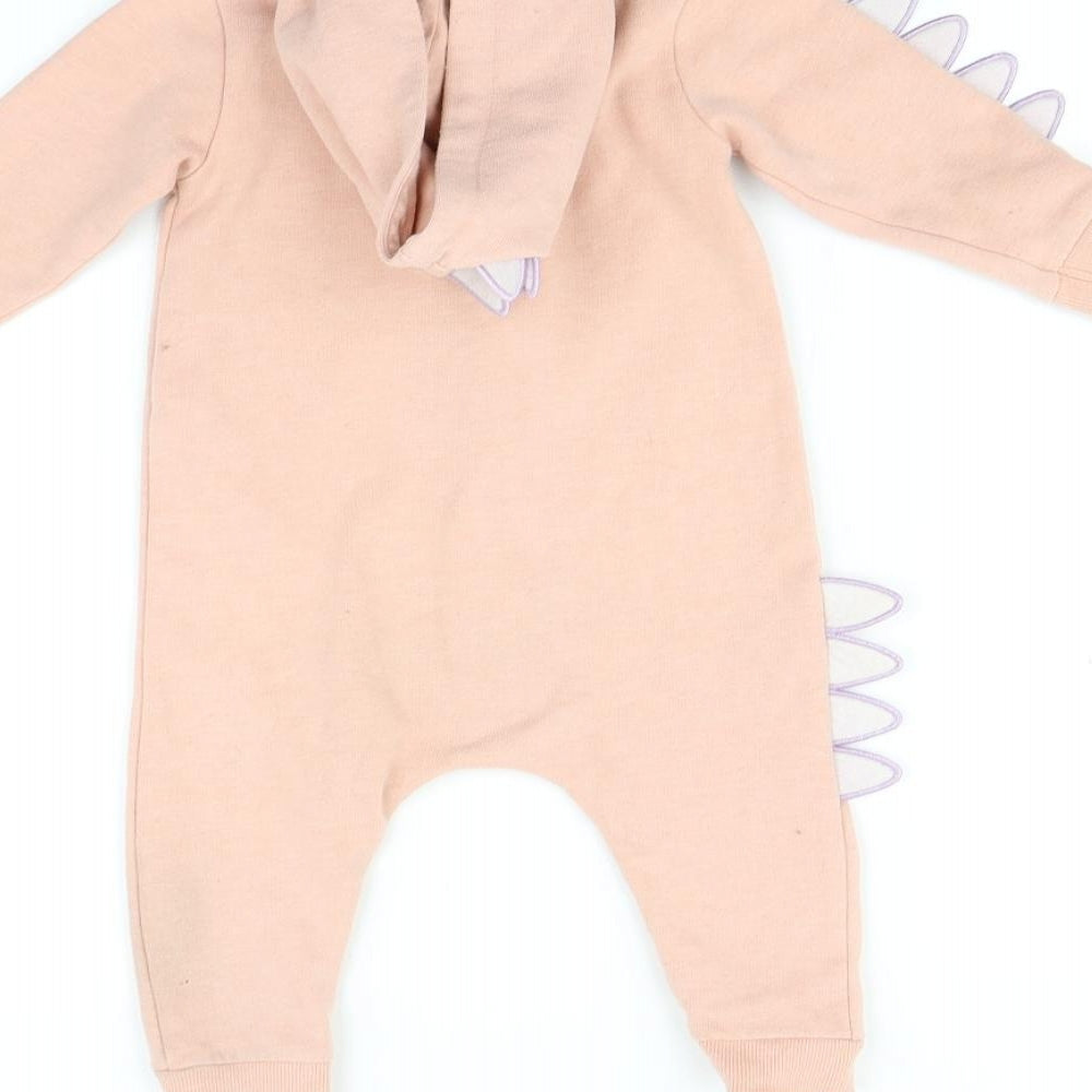 River Island Baby Pink    One Piece Size 6-9 Months  - dinosaur