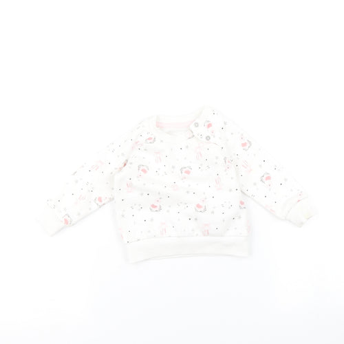 Primark Baby White   Pullover Jumper Size 3-6 Months