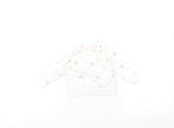 Primark Baby White   Pullover Jumper Size 3-6 Months