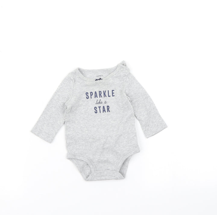 Carters Baby Grey Romper One-Piece Size 3-6 Months