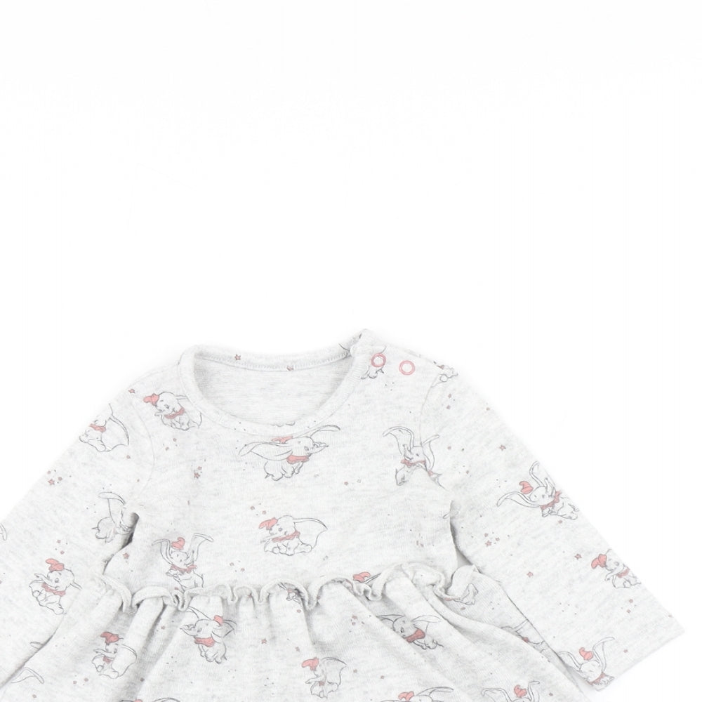 George Baby Grey   Fit & Flare  Size 3-6 Months  - Dumbo