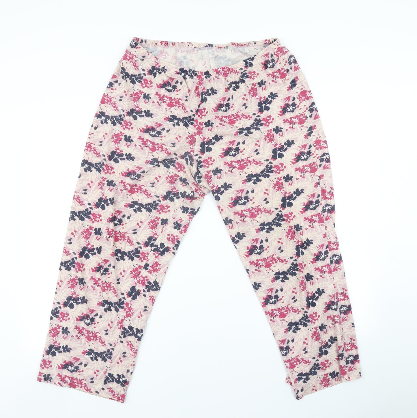 Marks and Spencer Womens Multicoloured Floral   Pyjama Pants Size 12