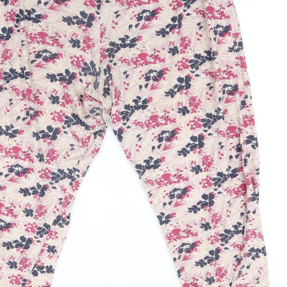 Marks and Spencer Womens Multicoloured Floral   Pyjama Pants Size 12