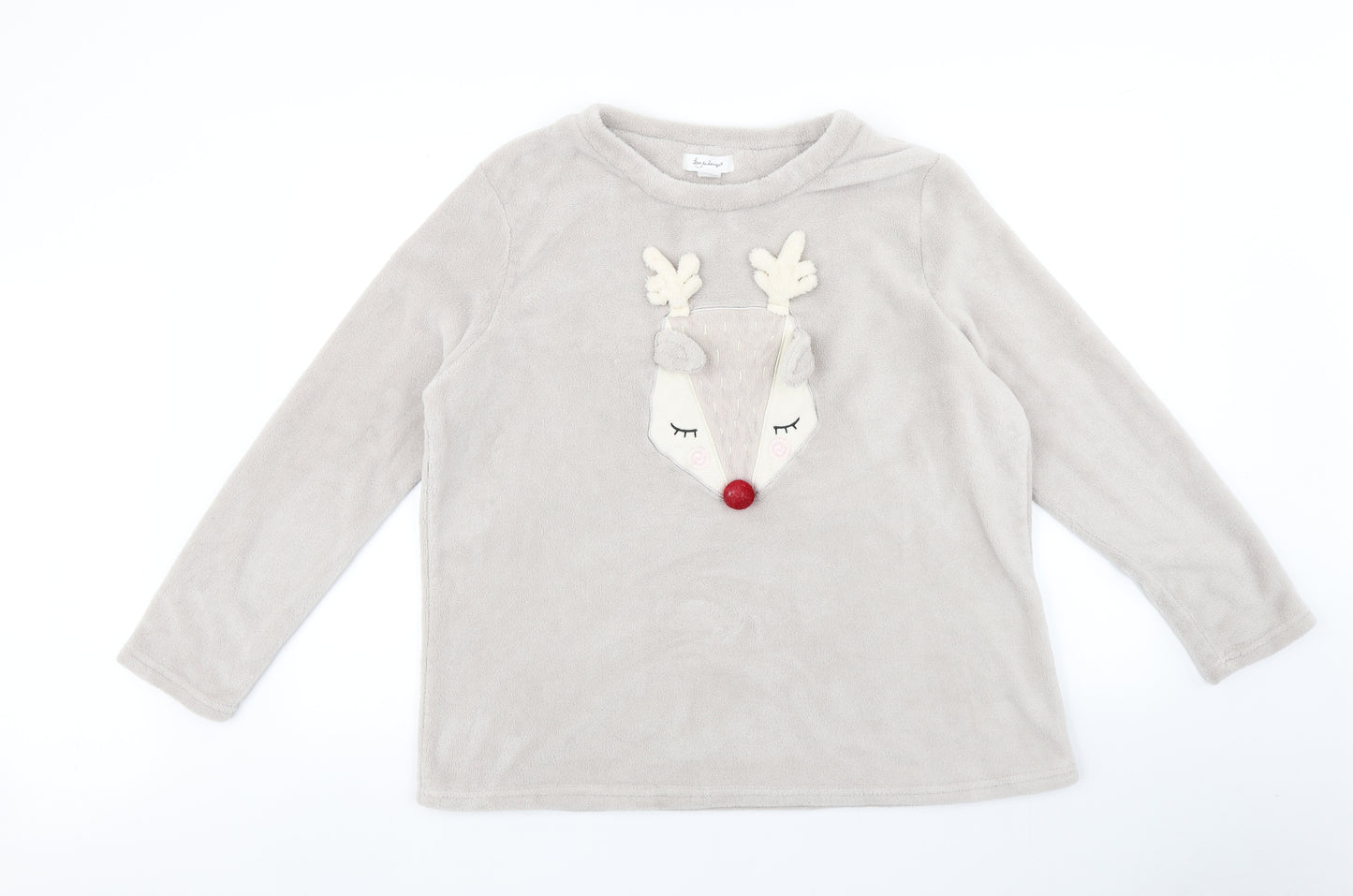Primark Womens Beige   Top Pyjama Top Size XL  - Reindeer